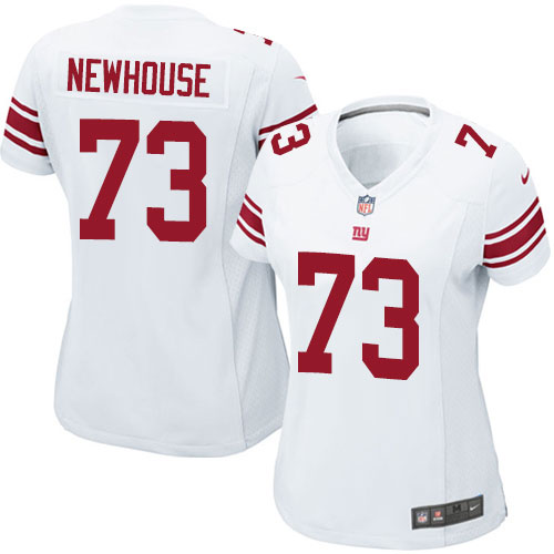 Women's Elite Marshall Newhouse Nike Jersey White Road - #73 NFL New York Giants